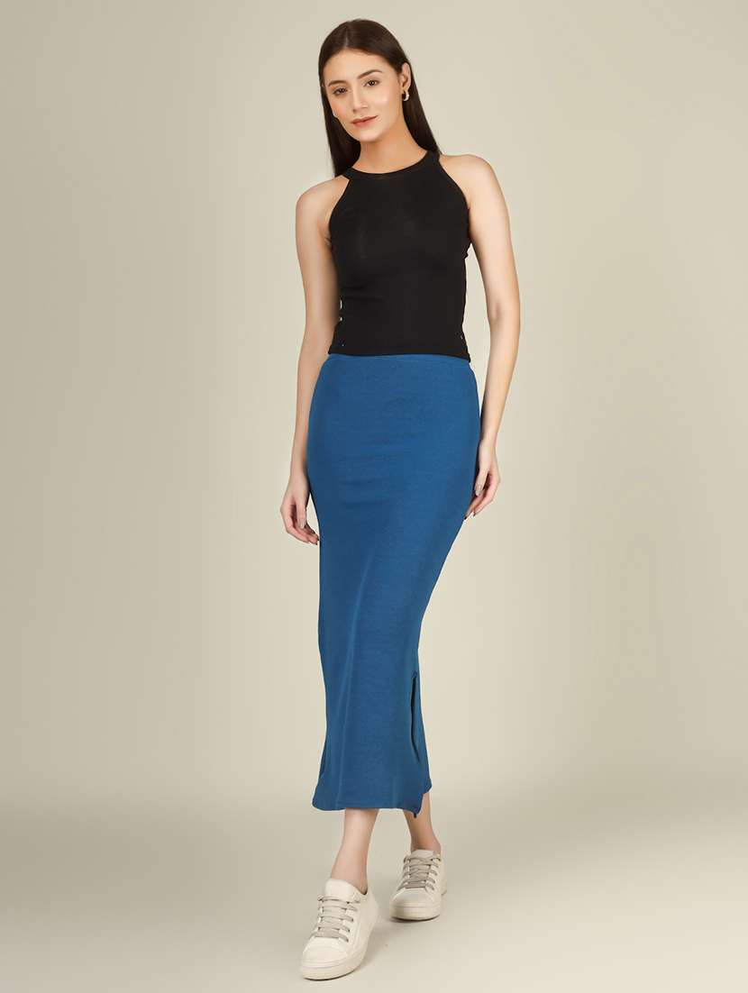 women solid high rise pencil skirt - 22101836 -  Standard Image - 4