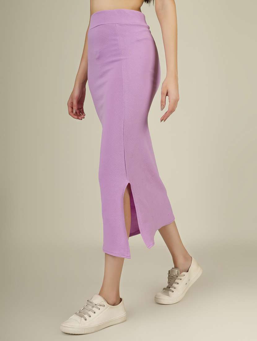 women solid high rise pencil skirt - 22101837 -  Standard Image - 1