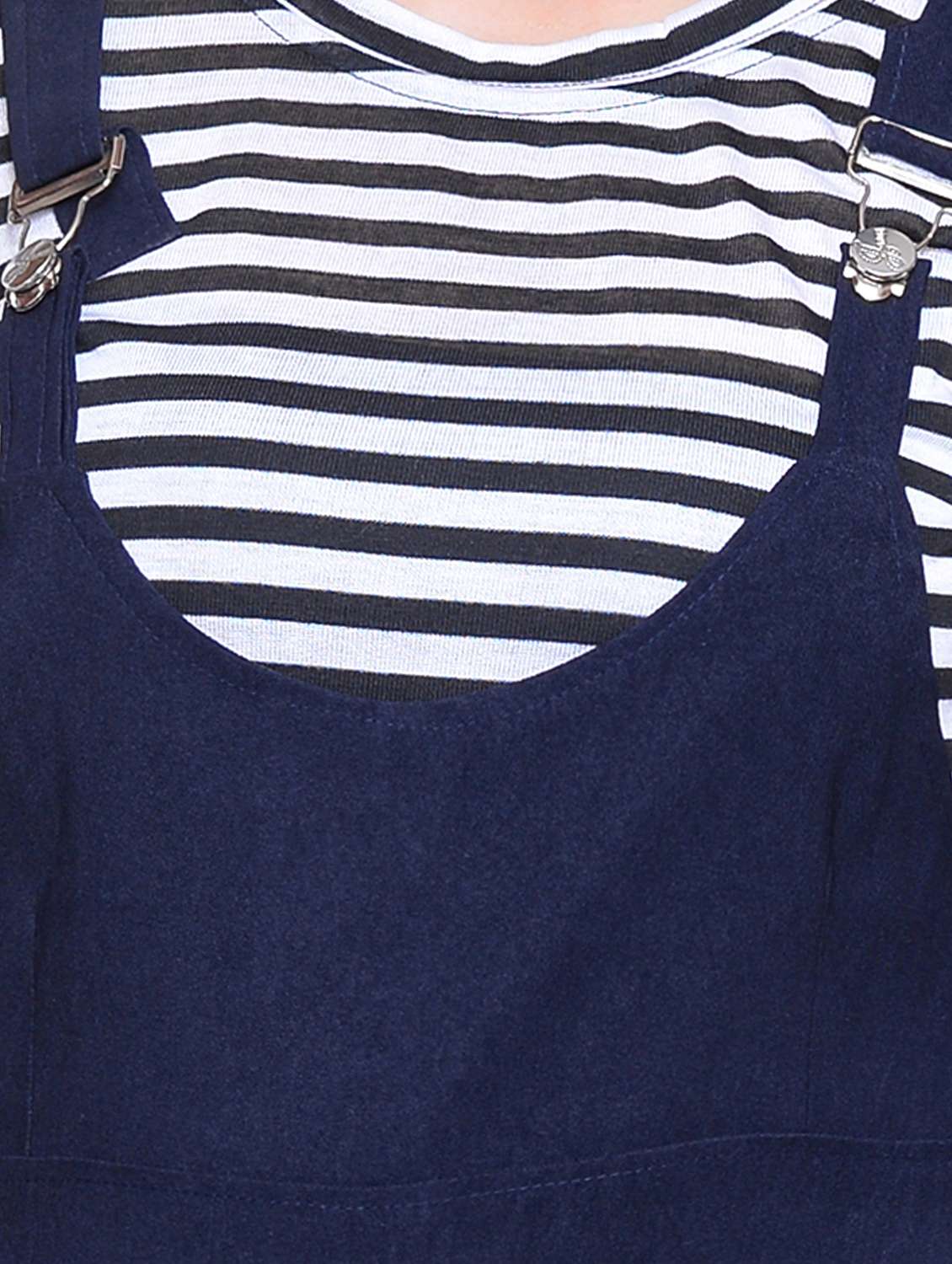 women solid sleeveless dungaree - 22101843 -  Standard Image - 4