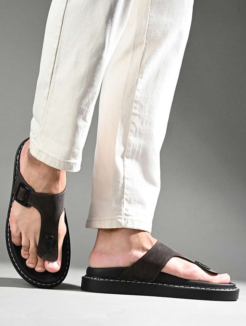 men solid toe seperator sandal - 22101907 -  Standard Image - 1