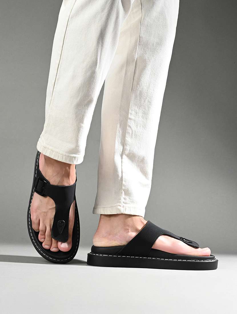 men solid toe seperator sandal - 22101908 -  Standard Image - 1