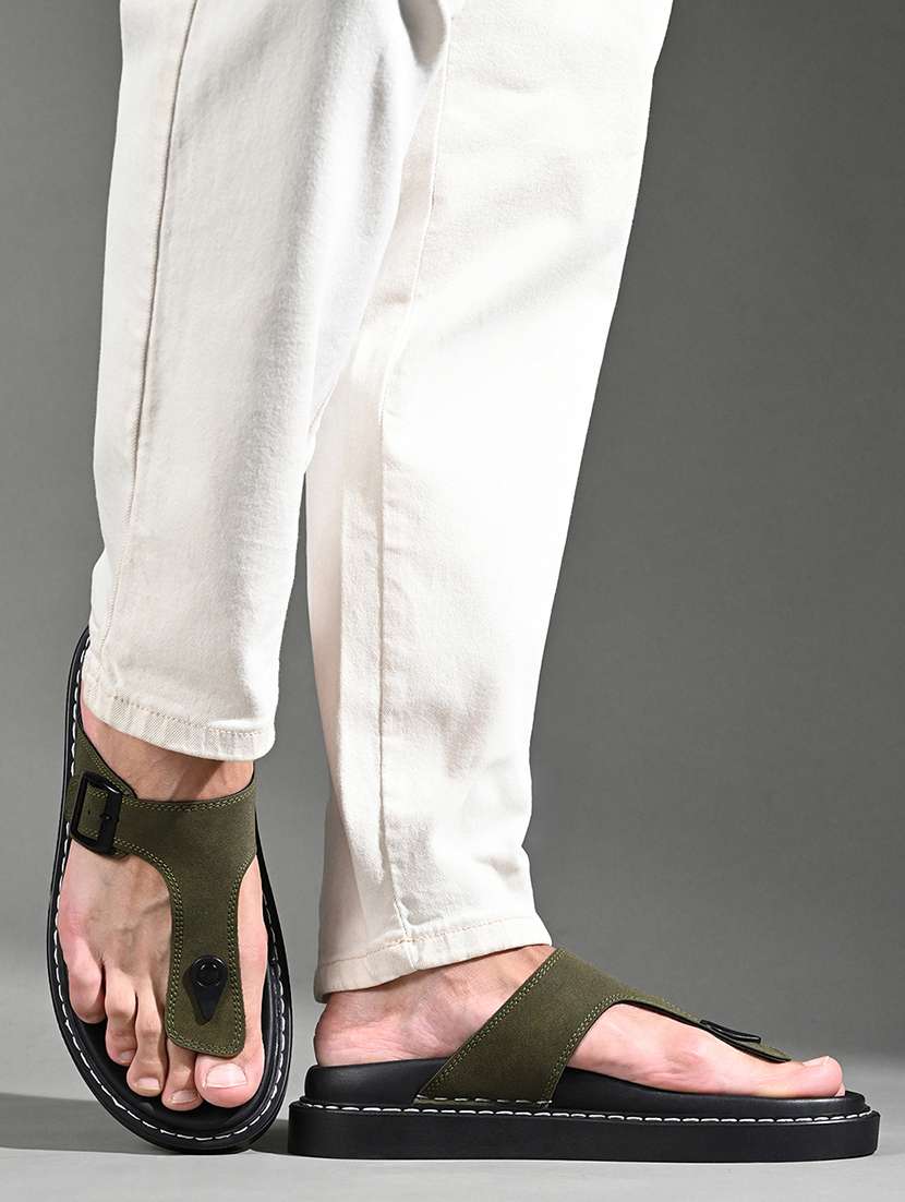 men solid toe seperator sandal - 22101909 -  Standard Image - 1