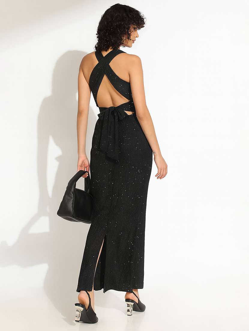 women black backless bodycon dress - 22101918 - Standard Image - 4
