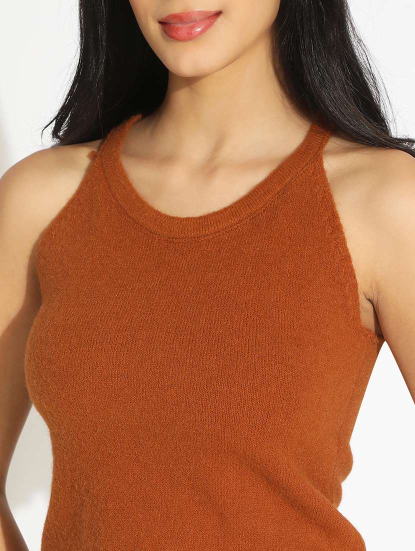 women solid tank top with shrug top - 22101931 - Standard Image - 6