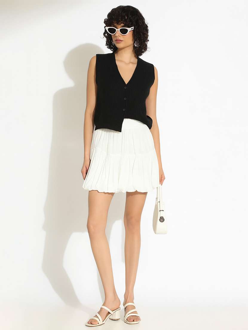 women black solid sleeveless vest top - 22101952 -  Standard Image - 4