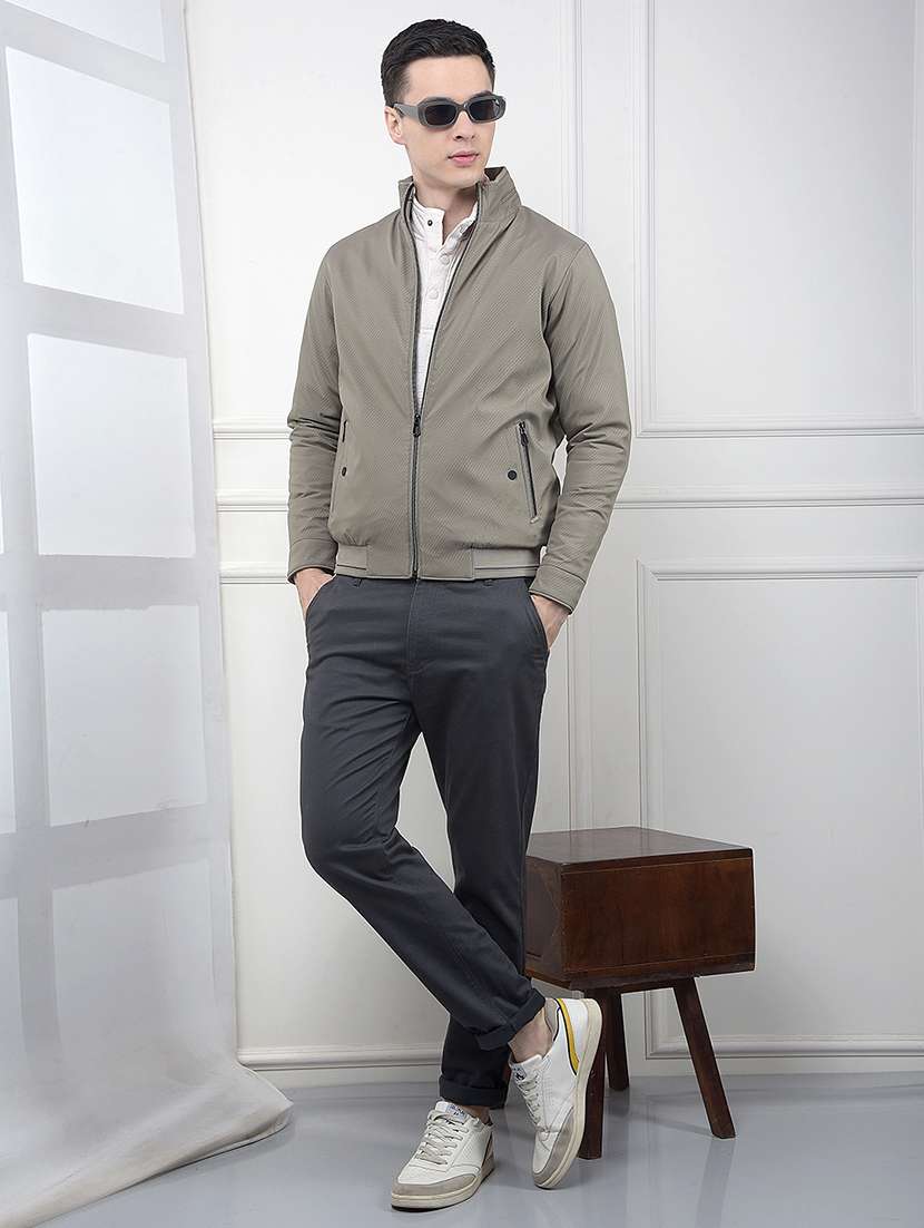men self design long sleeve casual jacket - 22101977 -  Standard Image - 4