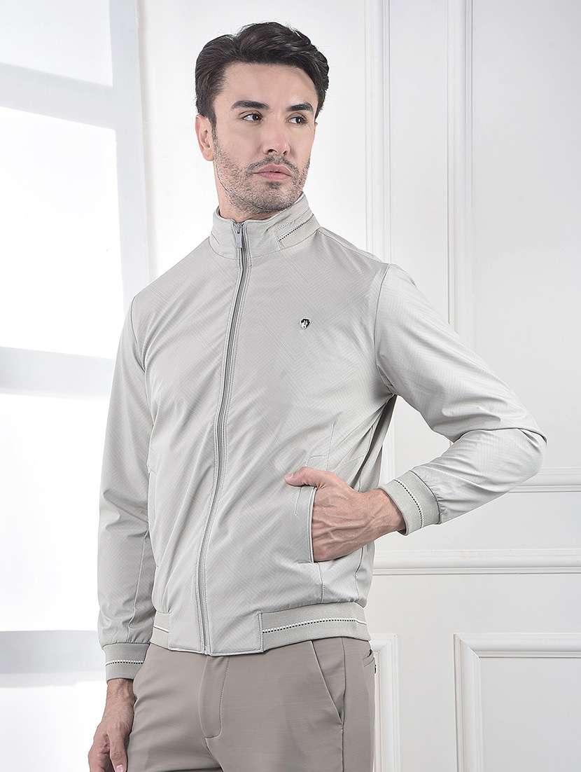 men solid long sleeve puffer jacket - 22101988 -  Standard Image - 1