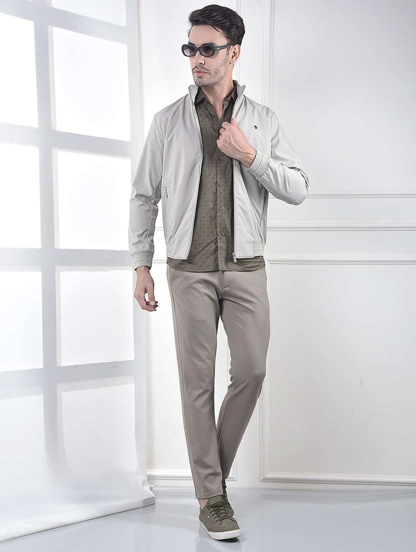 men solid long sleeve puffer jacket - 22101988 -  Standard Image - 4