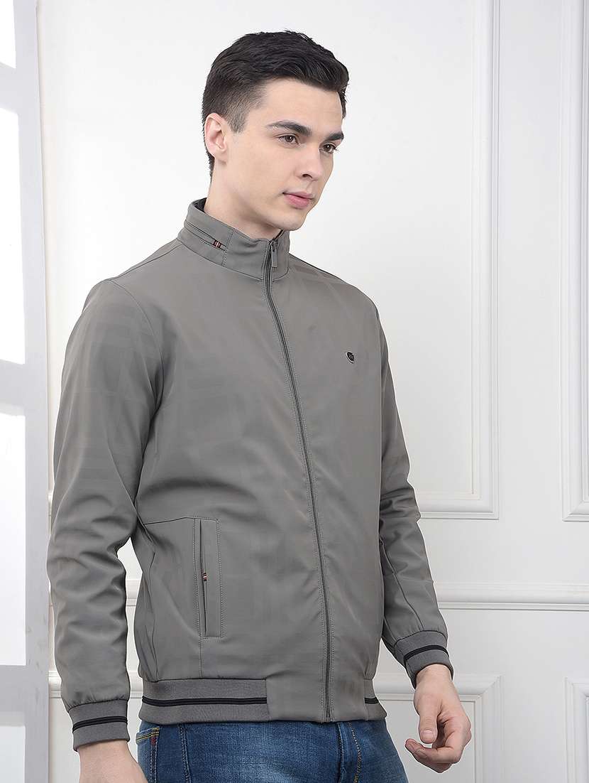 men checkered long sleeve puffer jacket - 22101990 -  Standard Image - 1