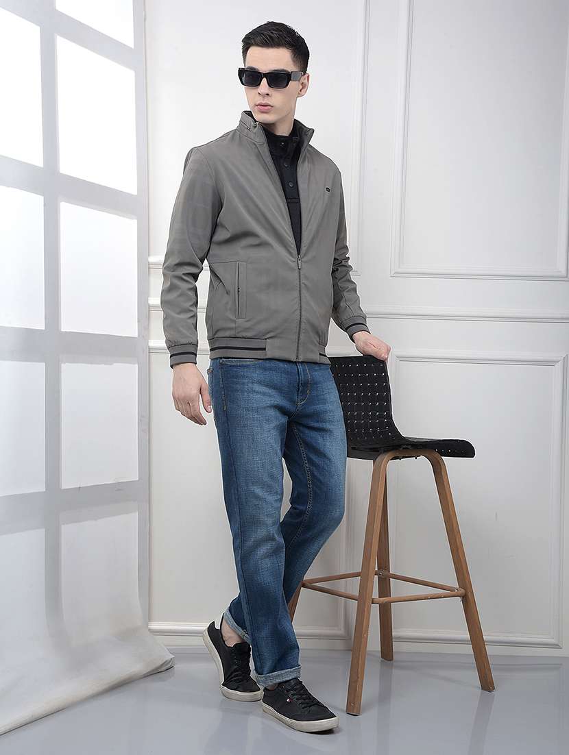 men checkered long sleeve puffer jacket - 22101990 -  Standard Image - 4