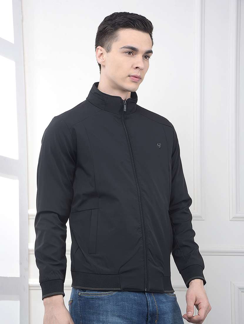 men solid long sleeve puffer jacket - 22101992 -  Standard Image - 1