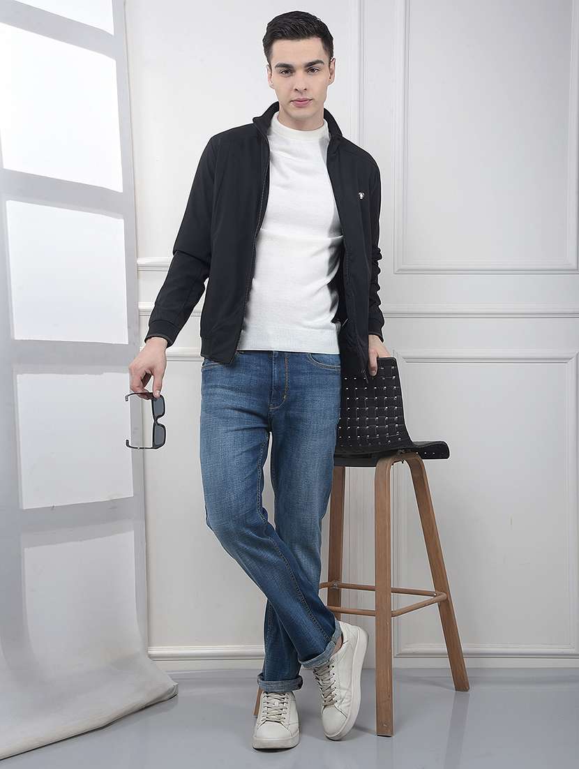 men solid long sleeve puffer jacket - 22101992 -  Standard Image - 4