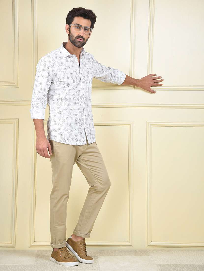 men printed long sleeve regular fit casual shirt - 22102039 -  Standard Image - 6