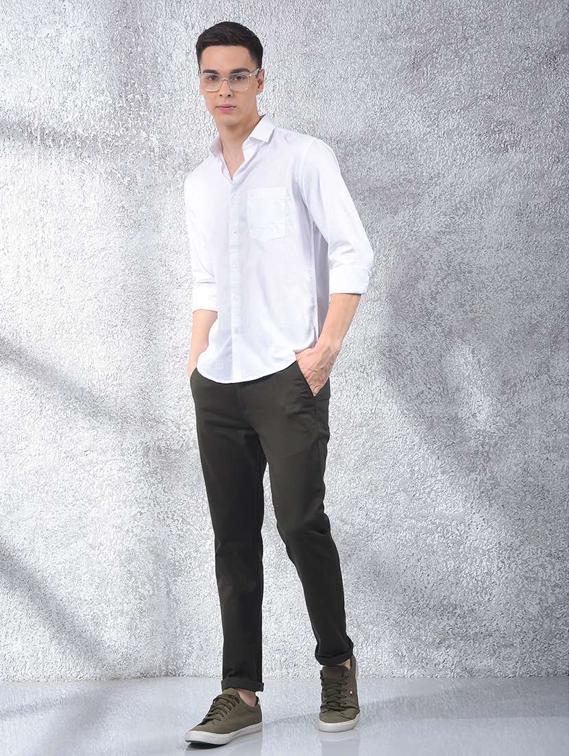 men solid long sleeve regular fit casual shirt - 22102076 - Standard Image - 4