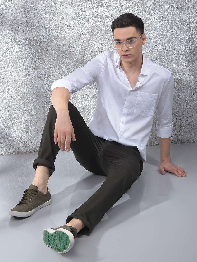 men solid long sleeve regular fit casual shirt - 22102076 - Standard Image - 6