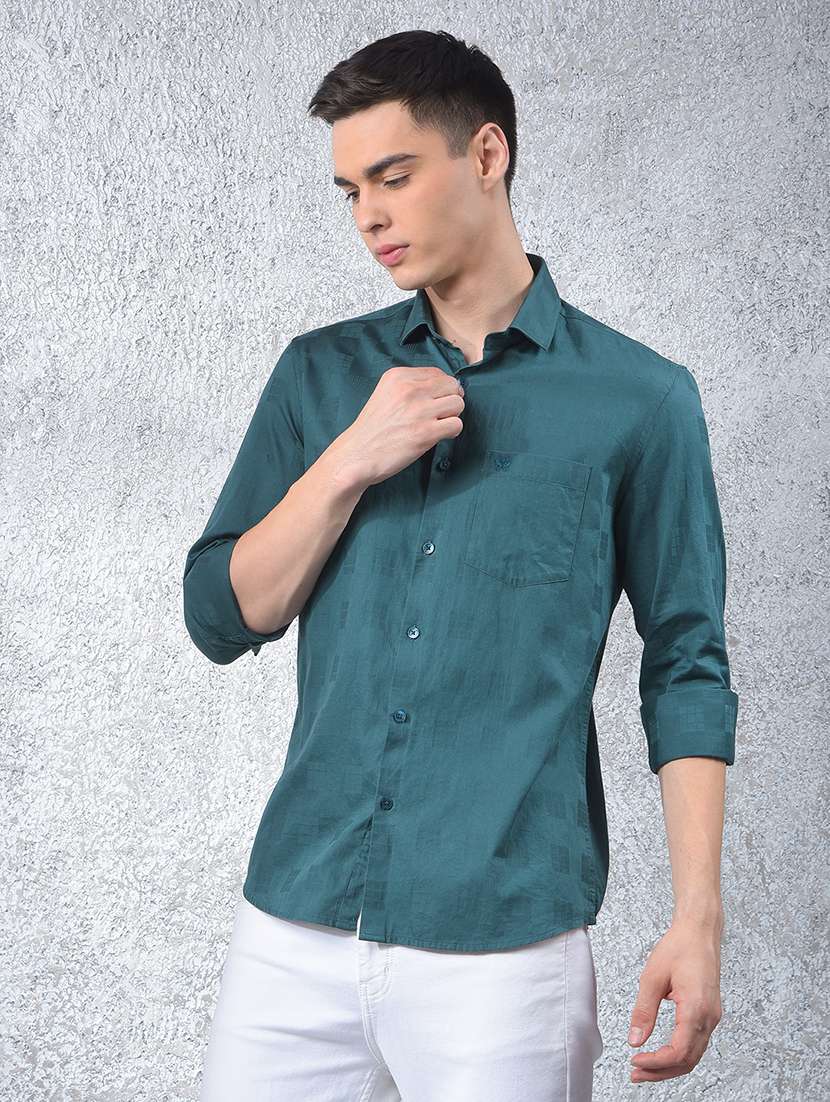 men self design long sleeve regular fit casual shirt - 22102077 -  Standard Image - 1