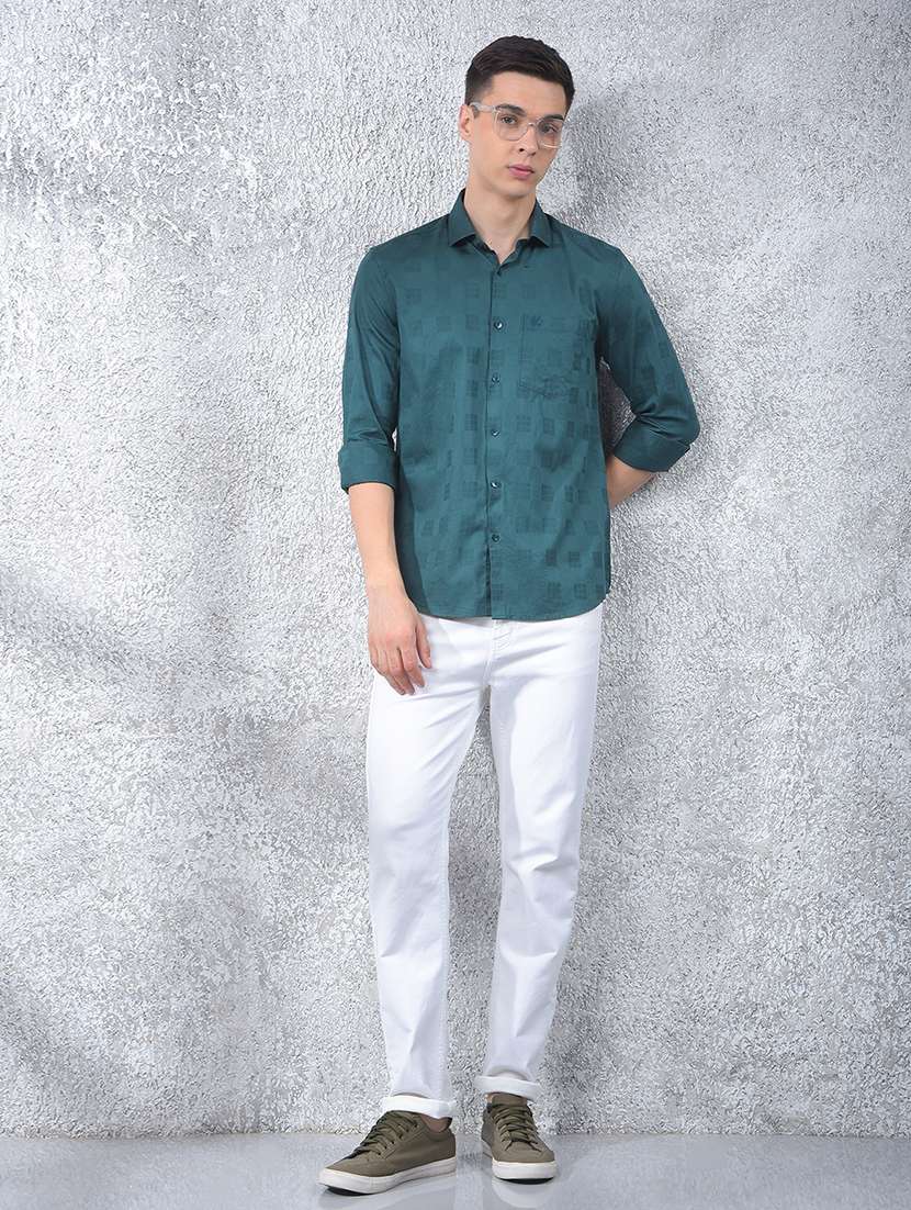 men self design long sleeve regular fit casual shirt - 22102077 -  Standard Image - 4