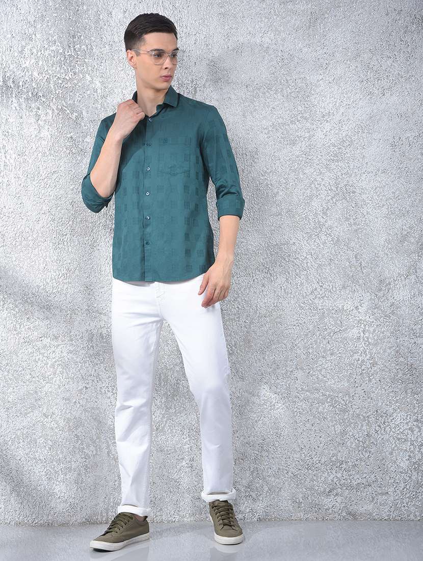 men self design long sleeve regular fit casual shirt - 22102077 -  Standard Image - 6