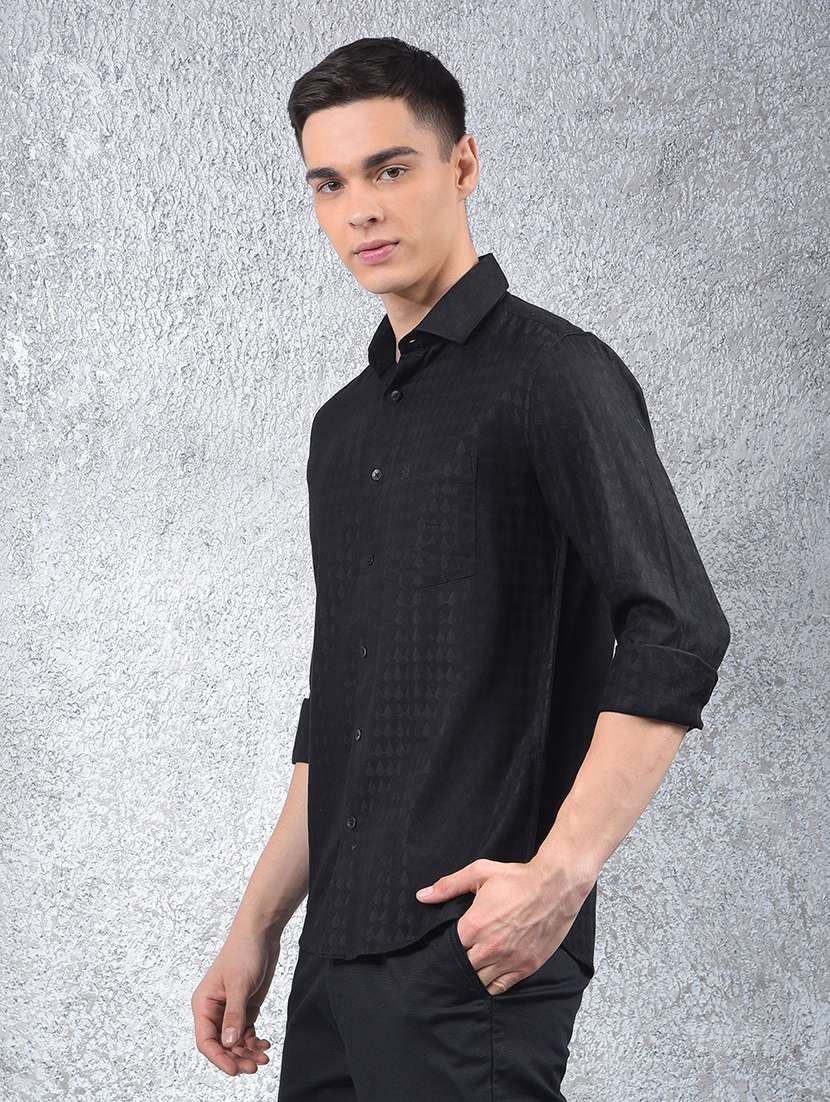 men self design long sleeve regular fit casual shirt - 22102080 -  Standard Image - 1