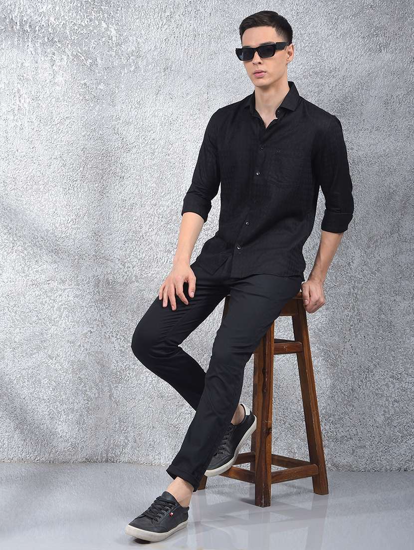 men self design long sleeve regular fit casual shirt - 22102080 -  Standard Image - 4