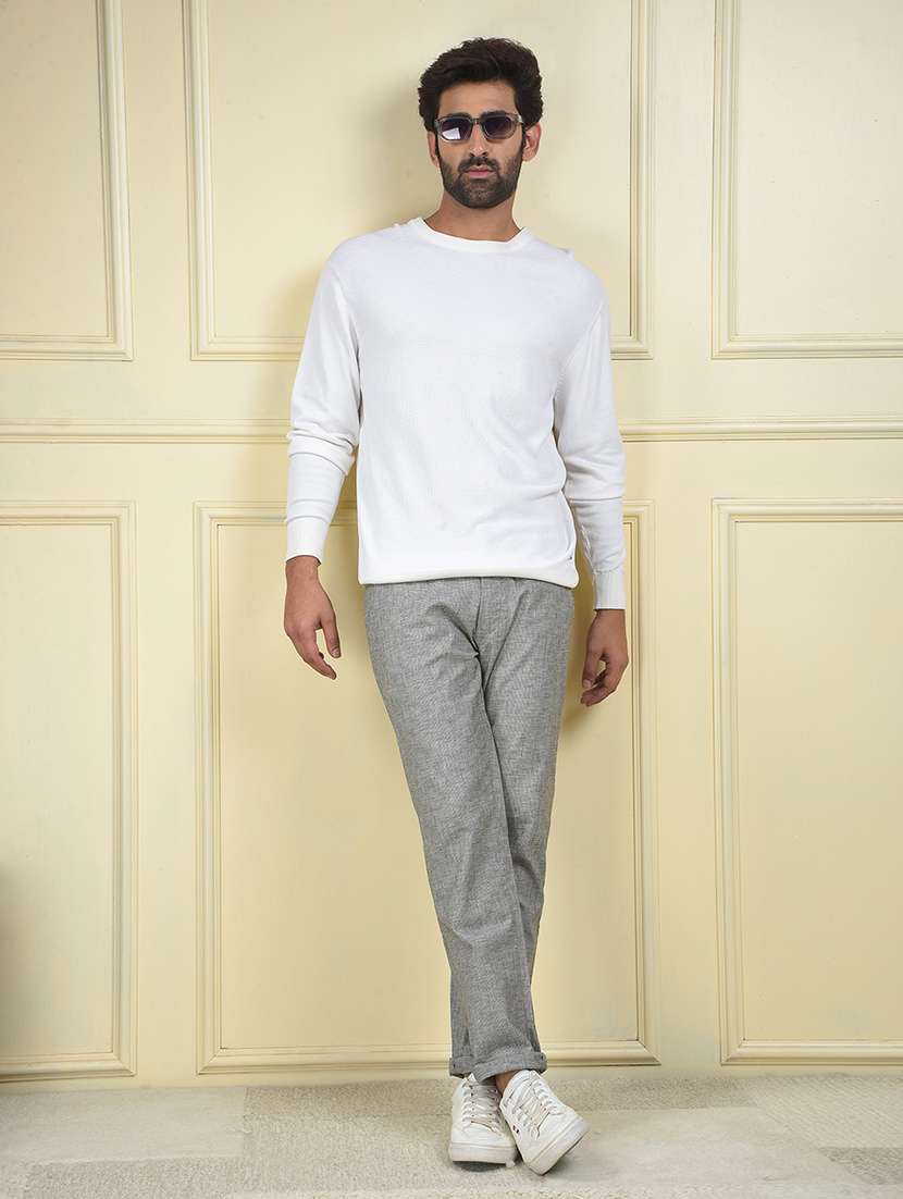 men solid long sleeve pullover - 22102084 -  Standard Image - 4