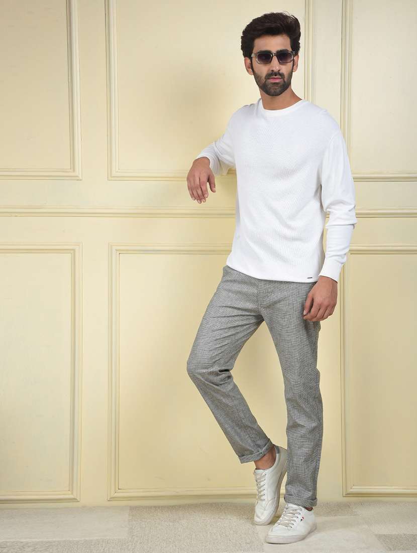 men solid long sleeve pullover - 22102084 -  Standard Image - 6