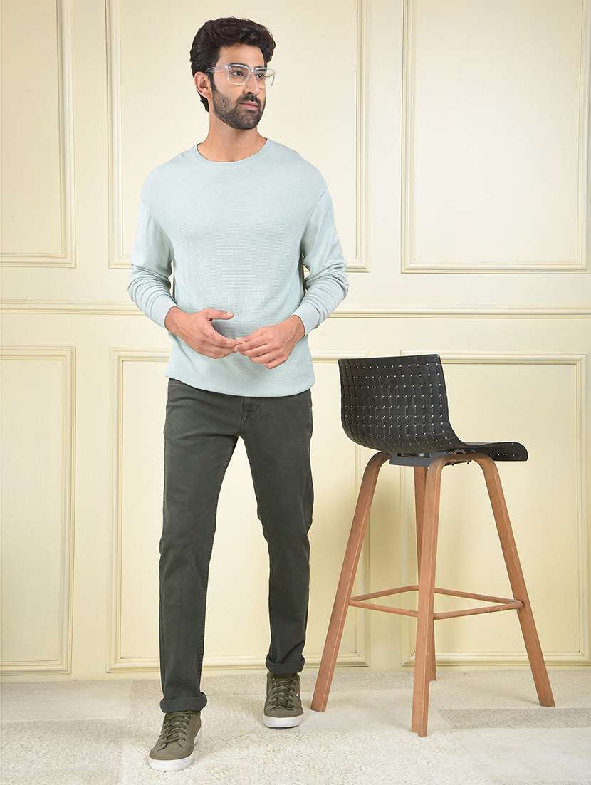 men self designed long sleeve pullover - 22102086 -  Standard Image - 4