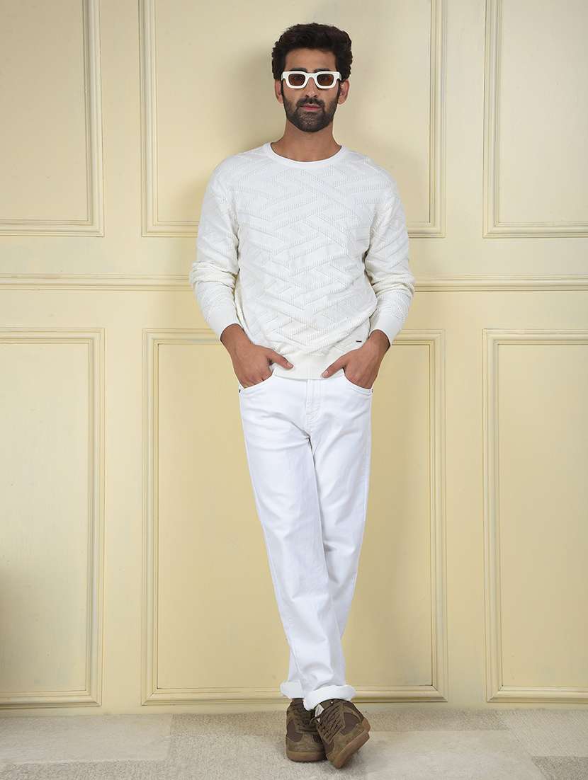 men self designed long sleeve pullover - 22102092 -  Standard Image - 4