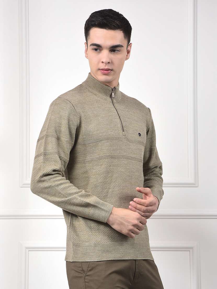 men solid long sleeve pullover - 22102093 -  Standard Image - 1