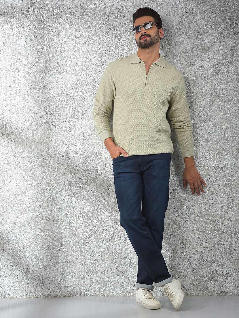 men self designed long sleeve pullover - 22102097 -  Standard Image - 4