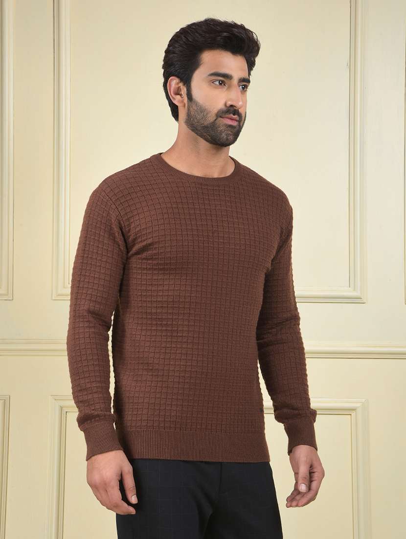 men self designed long sleeve pullover - 22102102 -  Standard Image - 1