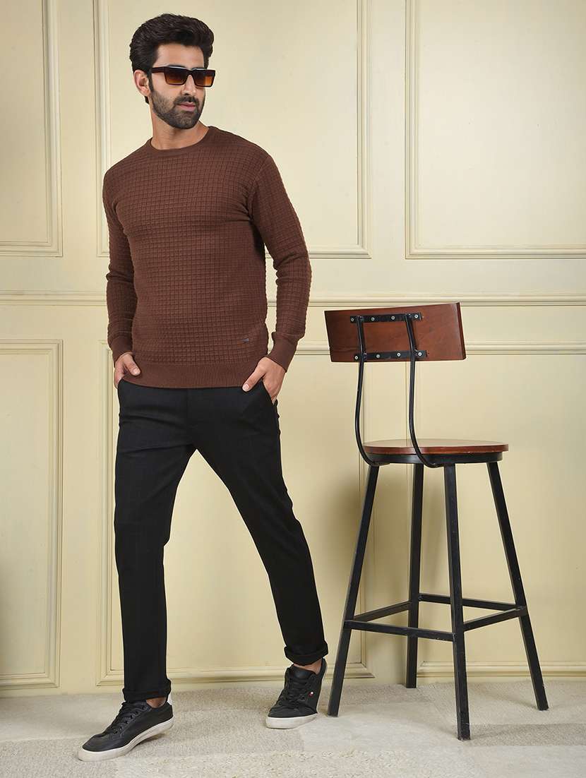 men self designed long sleeve pullover - 22102102 -  Standard Image - 4