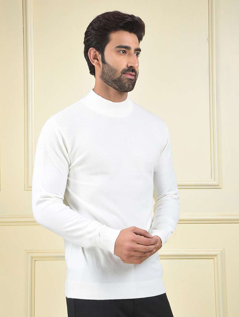 men self designed long sleeve pullover - 22102103 -  Standard Image - 1