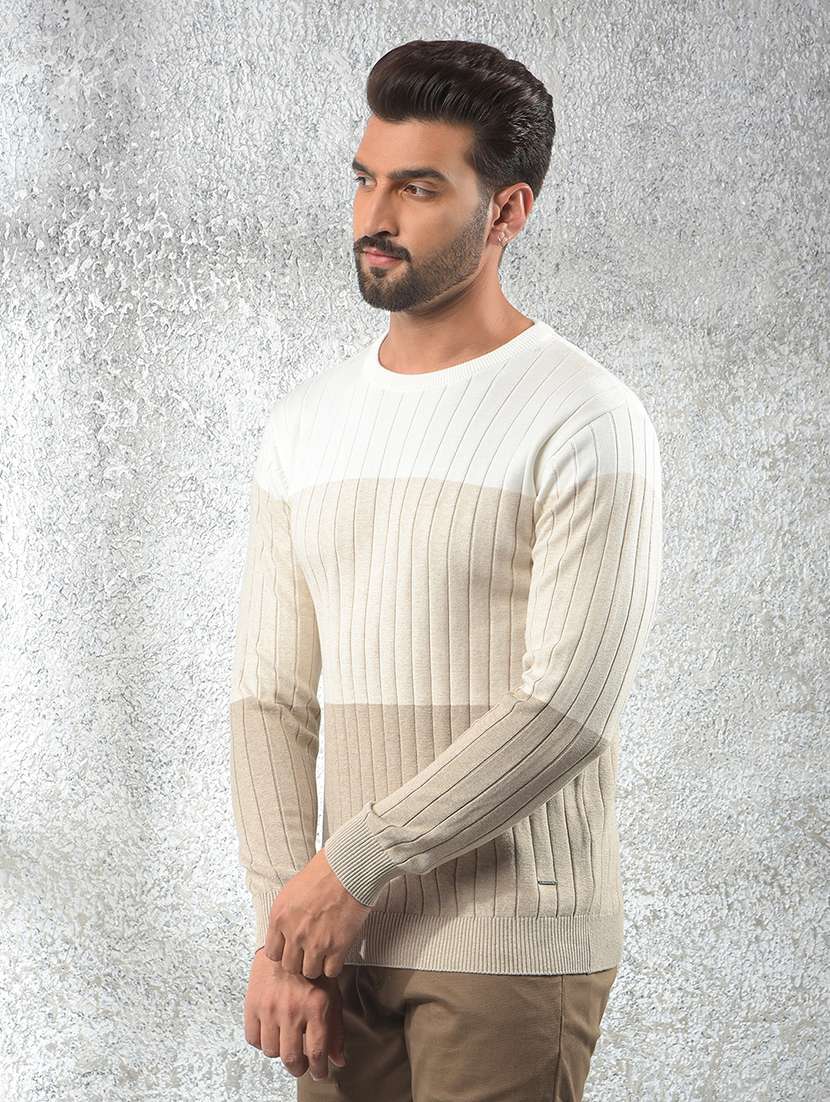 men color blocked long sleeve pullover - 22102105 -  Standard Image - 1