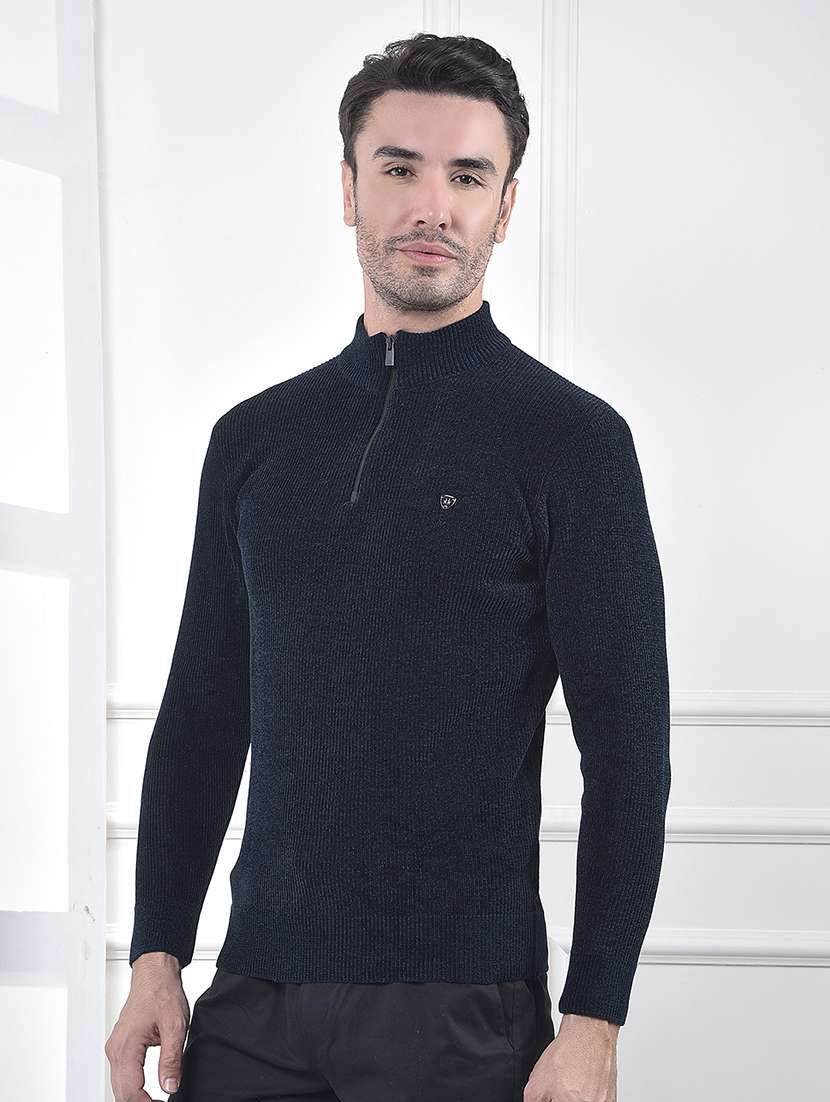 men self designed long sleeve pullover - 22102107 -  Standard Image - 1