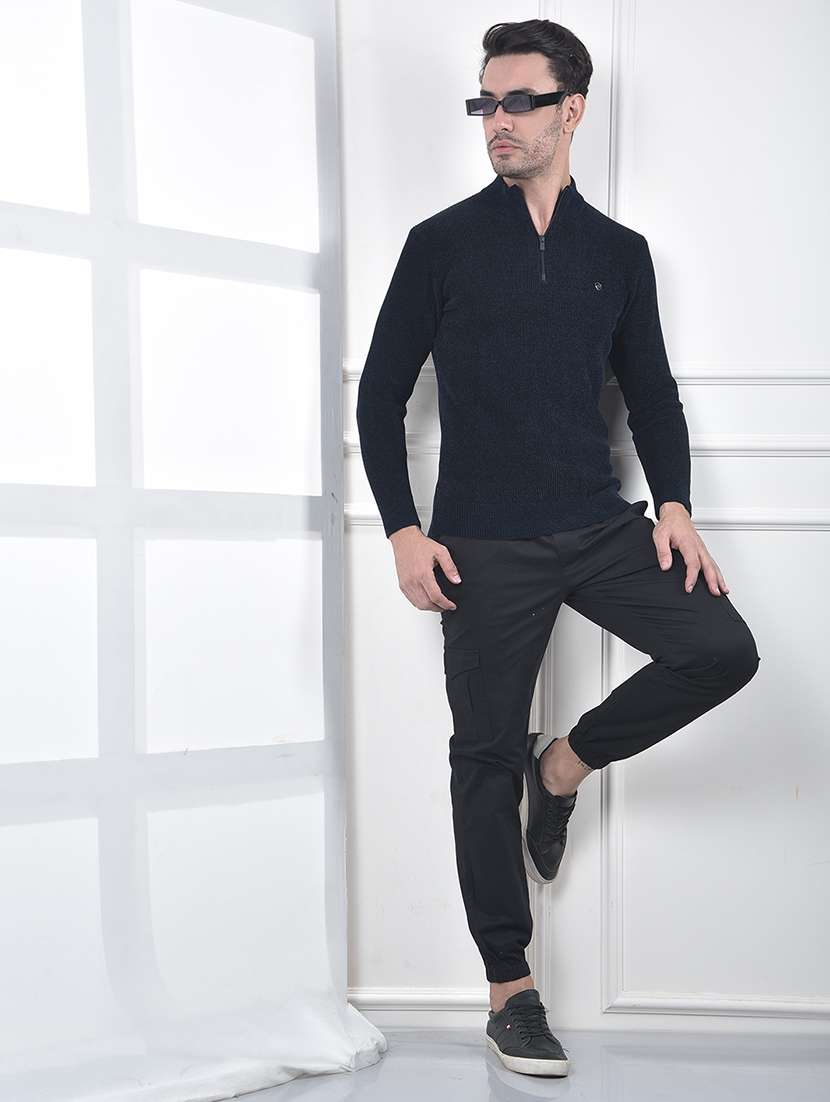 men self designed long sleeve pullover - 22102107 -  Standard Image - 4
