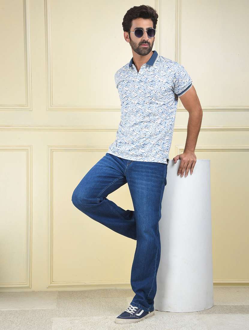 men printed short sleeve regular fit polo t-shirt - 22102126 -  Standard Image - 6