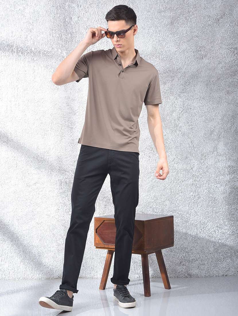 men solid short sleeve regular fit polo t-shirt - 22102130 -  Standard Image - 6
