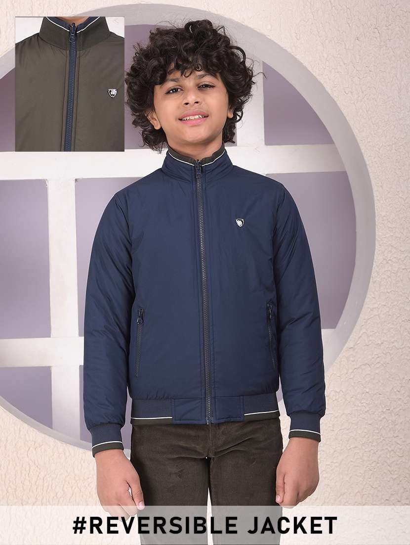 boys long sleeve reversible bomber jacket