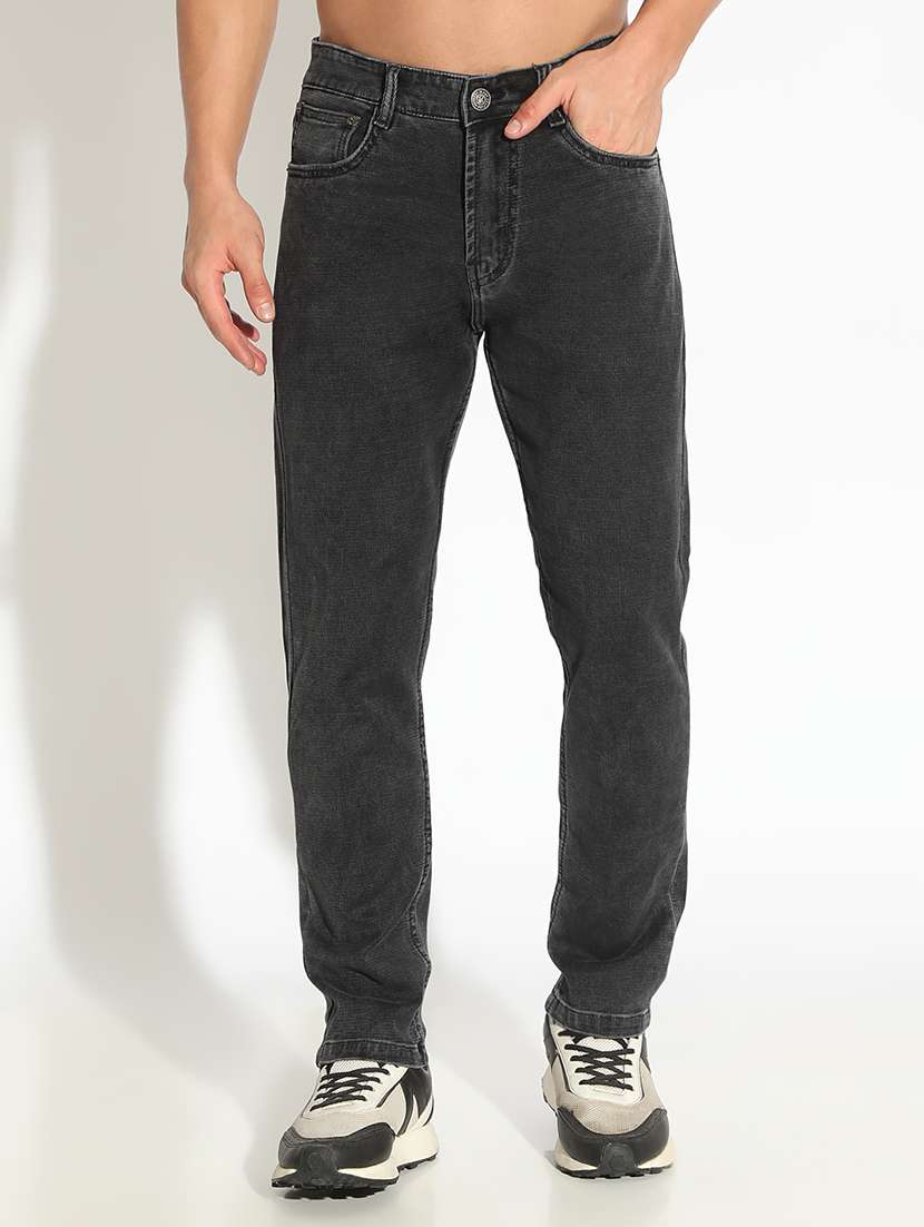 men plain low rise full length jeans - 22102173 -  Standard Image - 1