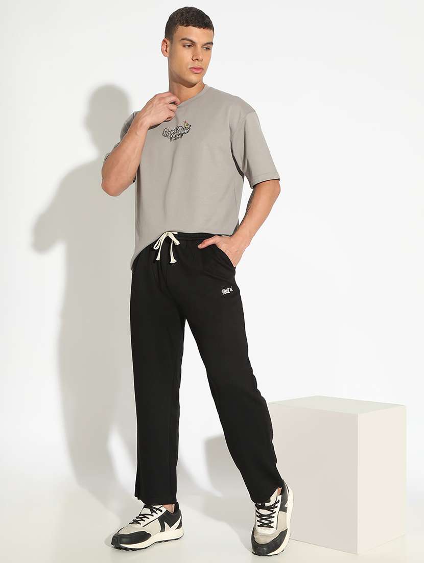 men solid low rise flat front casual trouser - 22102182 -  Standard Image - 4