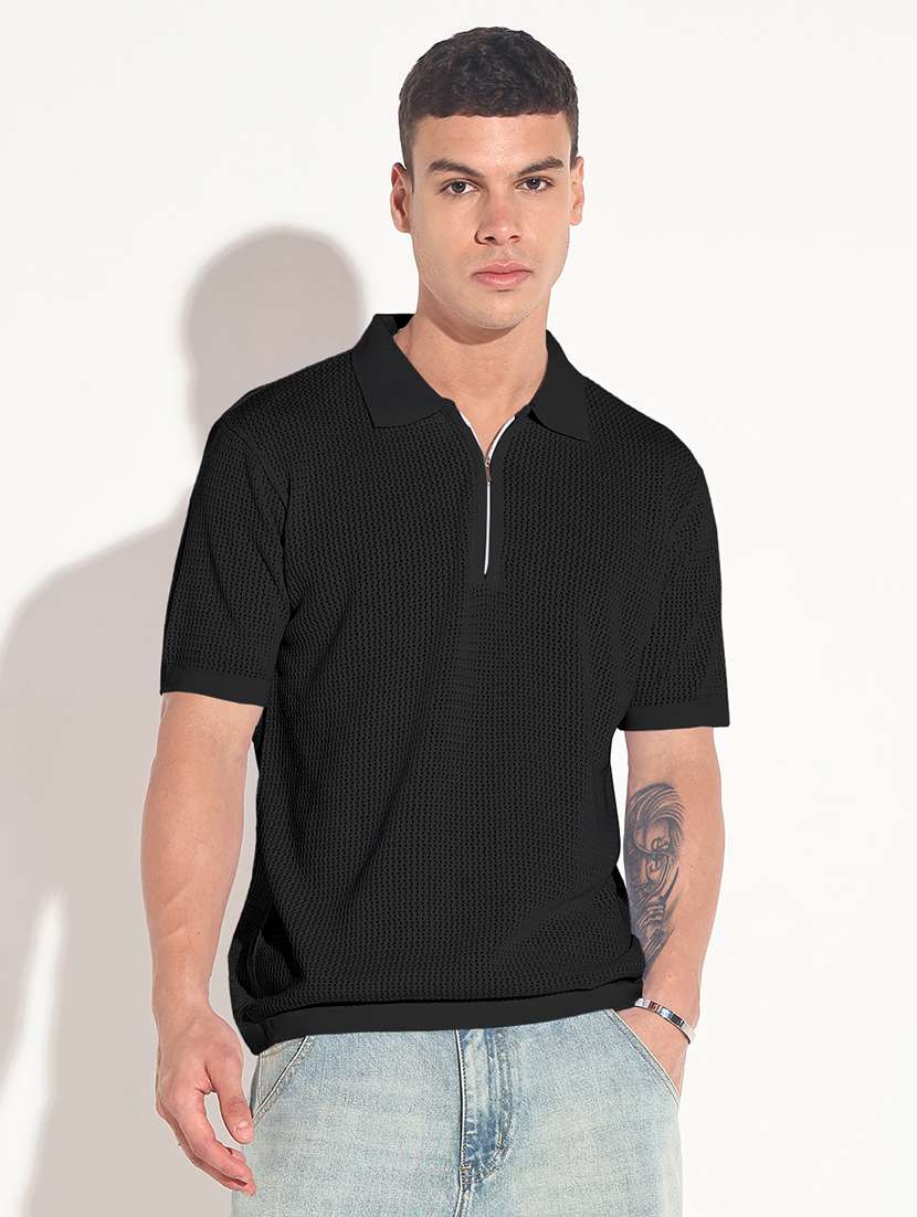 men self design short sleeve regular fit polo t-shirt - 22102186 -  Standard Image - 1