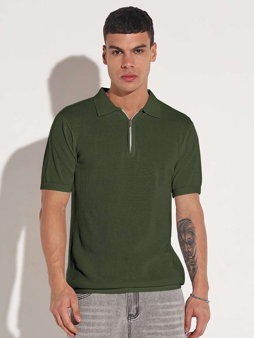 men self design short sleeve regular fit polo t-shirt - 22102189 -  Standard Image - 1