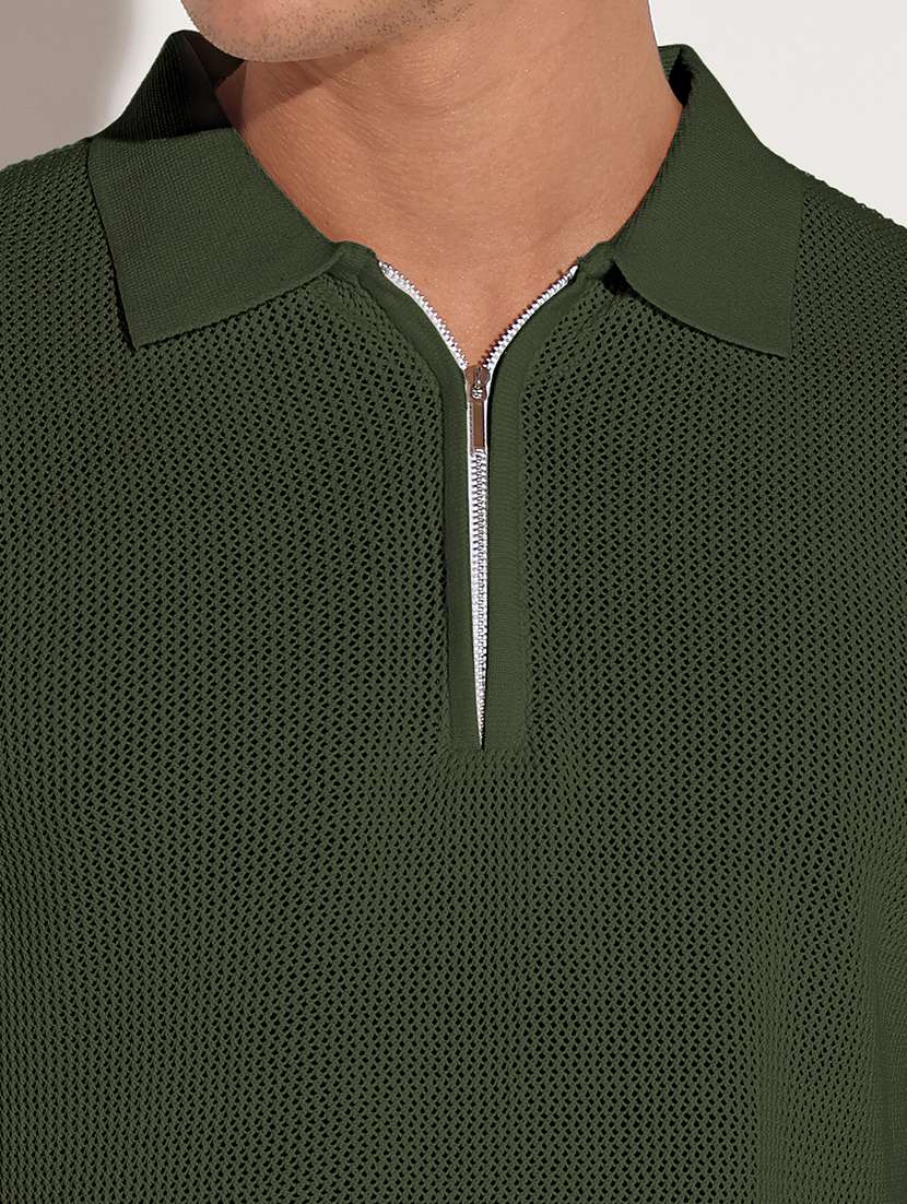 men self design short sleeve regular fit polo t-shirt - 22102189 -  Standard Image - 4