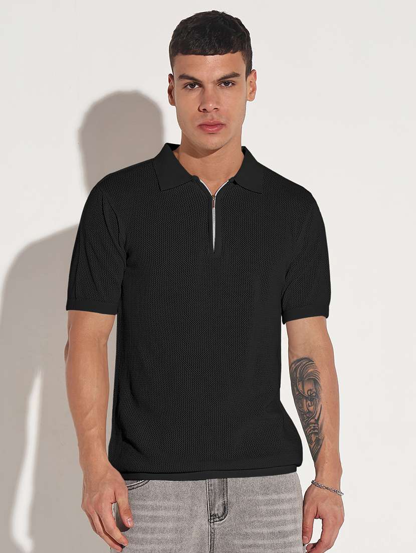 men self design short sleeve regular fit polo t-shirt - 22102190 - Standard Image - 1