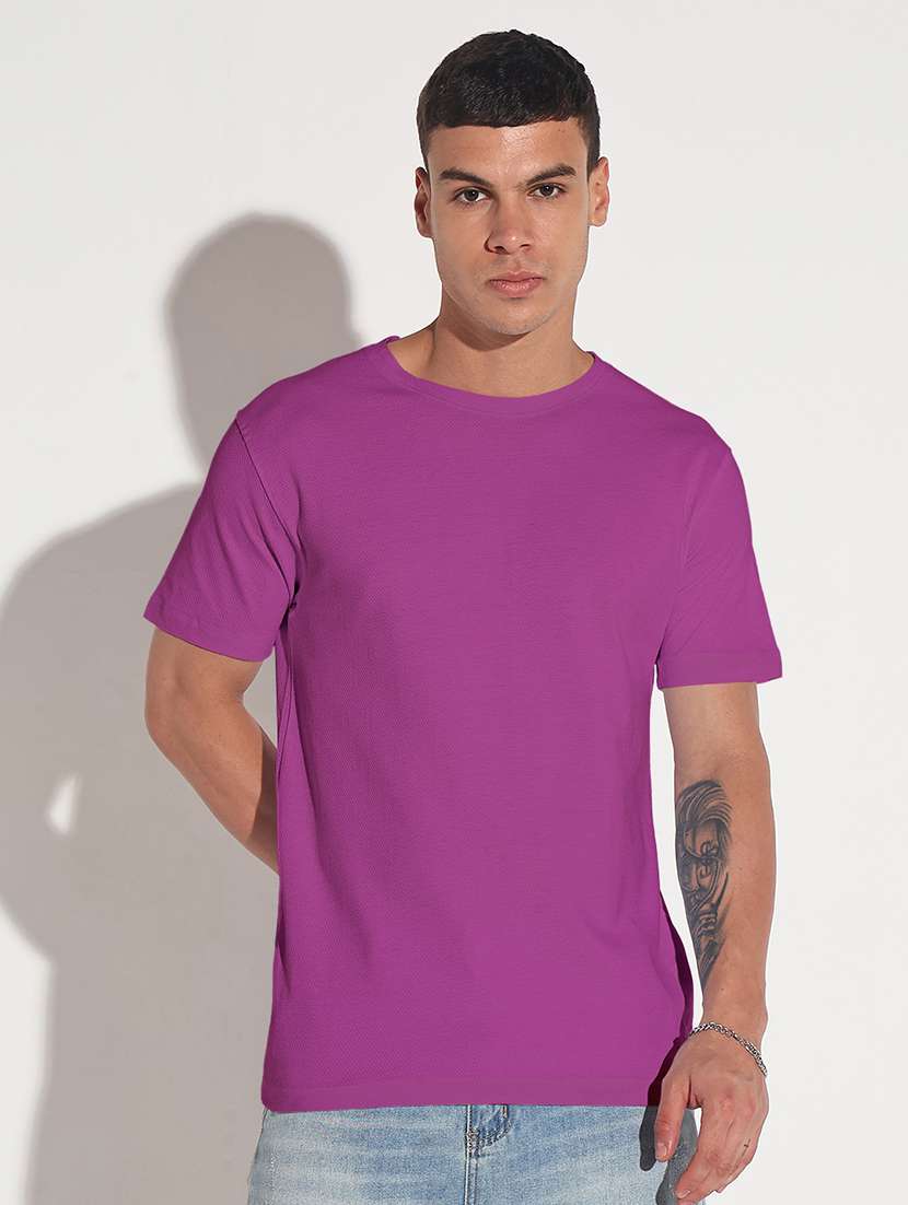 men solid short sleeve regular fit t-shirt - 22102198 -  Standard Image - 1