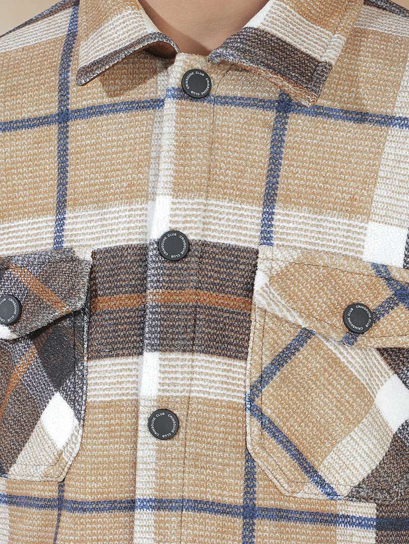 boys checkered collared long sleeve shacket - 22102206 -  Standard Image - 6