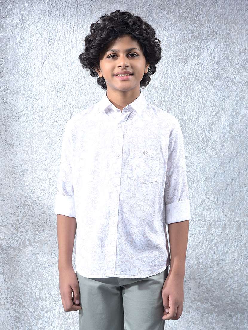 boys collared long sleeve regular fit shirt - 22102209 -  Standard Image - 1