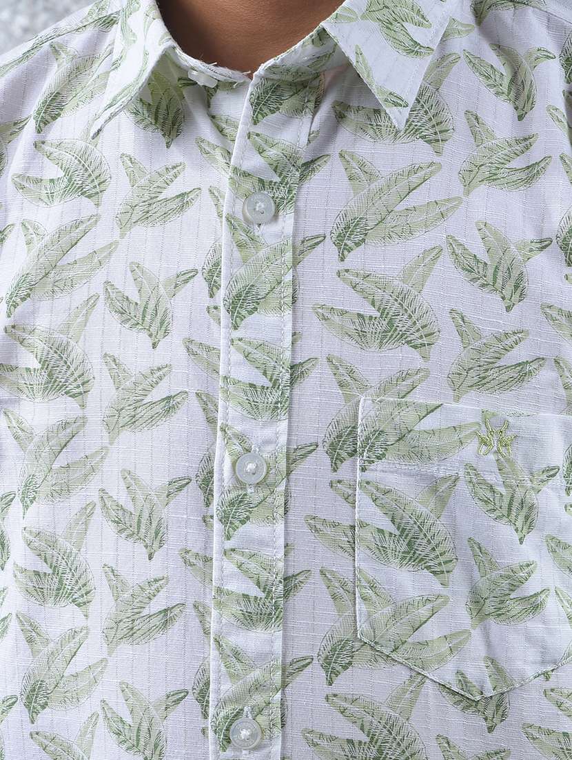 boys printed collared long sleeve shirt - 22102218 -  Standard Image - 6