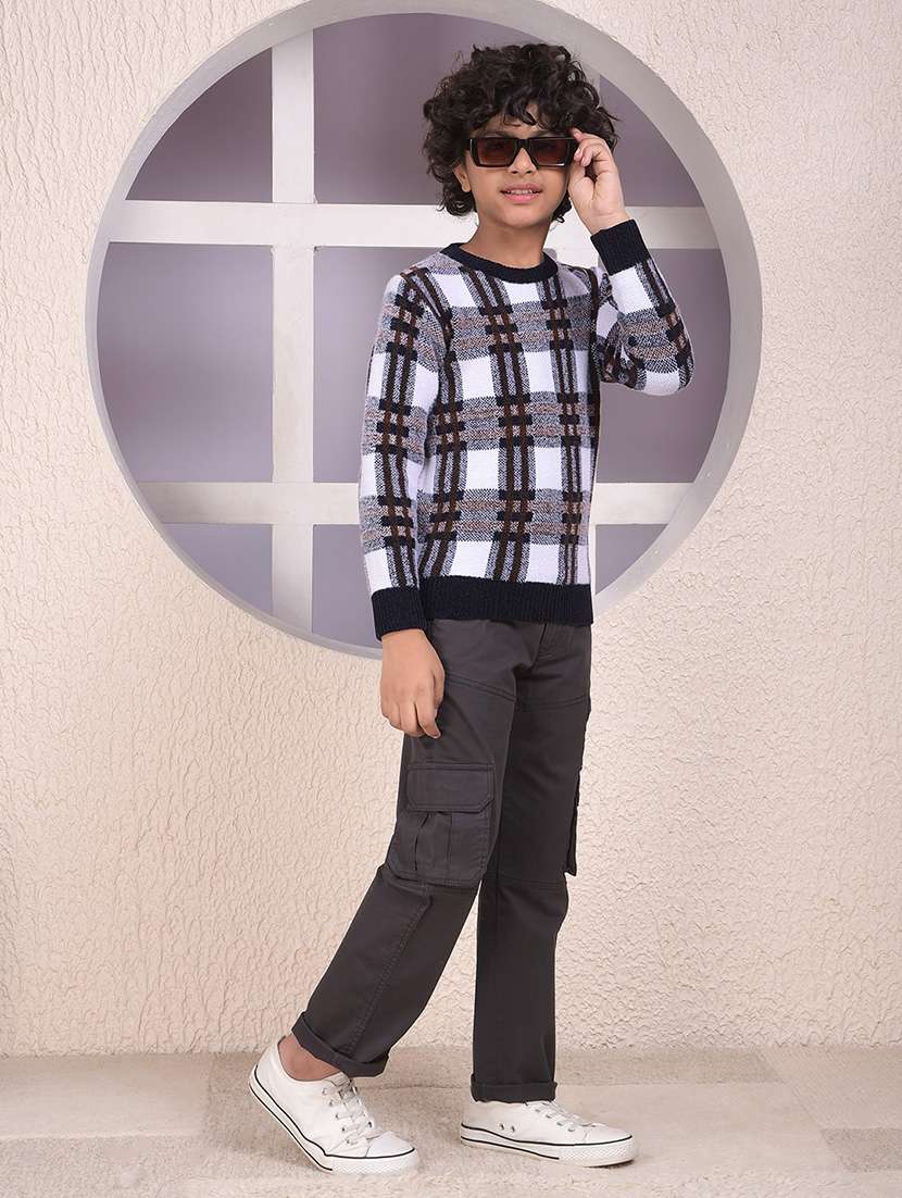 boys self designed long sleeve sweater - 22102226 -  Standard Image - 4